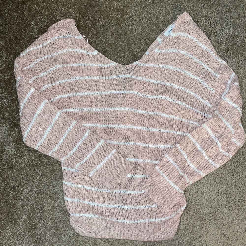 Criss-Cross Back Sweater, Size L